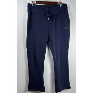 Aéropostale Sport Womens Large Navy Wide Leg Sweatpants Drawstring Lounge Pants